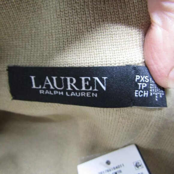 NEW RALPH LAUREN Womens Cotton Knit Soft Blazer Jacket Size PXS Tan - Picture 4 of 12
